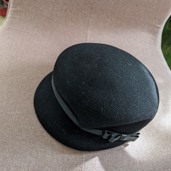 🆕 wool news cap with bow ribbon trim - Picture 3 of 3